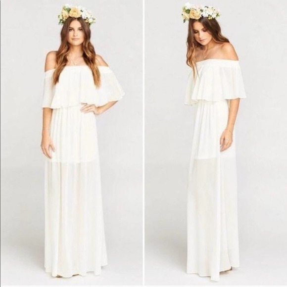 Show Me Your Mumu Hacienda Maxi Dress white NWT S - Picture 1 of 5